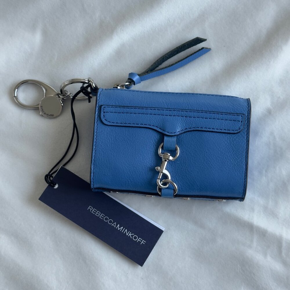 Rebecca Minkoff Mini Mac Keychain/Coin purse/Bag Charm Blue